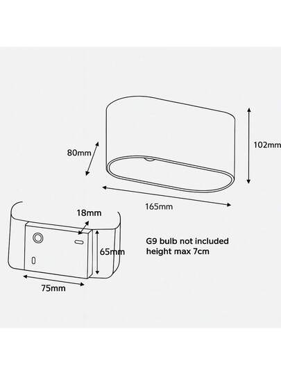 "BAYONA PRO" Indoor Wand Verlichting Up Down Lighting G9 Bulb Not Included view 8