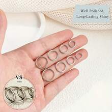 8pcs 16G Surgical Steel Hinged Segment Clicker Nose Hoop Spiral Cartilage Daith Ear Plugs Sleeping Earrings Body Piercing 6-12mm - Multicolor - View 7