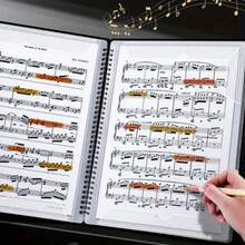 A4 Music Score Folder - 40 Pages Flip Piano Sheet Music Stand, Durable PP Paper, Suitable For Beginners, Choirs, Bands, Solo Performances File Organizer - Various Colors, Waterproof & Durable, Multipurpose For Music Folders, File Folders, Music Class Supplies, Music Accessories, Office Supplies, Guitar Accessories, Performance Accessories, Music Storage, Music Decor, Holiday Gifts, Birthday Gifts, Valentine's Day Gifts, Back To School Gifts - Multicolor - View 8