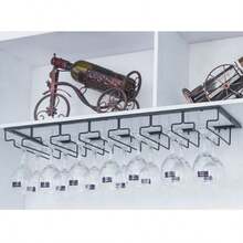Wine Rack & Wine Glass Rack - Black - View 3