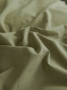 2件或3件套 100%纯棉军绿色纯色双面被套套装（1个被套和1/2个枕套）透气面料床上用品套装，适合家庭使用，四季皆宜。双色设计，适用于卧室、客房、婚礼、情人节、宿舍、学校等场合。 - 軍綠色 - 查看 6