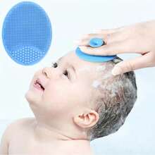 1pc Soft Silicone Baby Bath Brush - Gentle SkinSoother Massage Scrubber - Ideal Bath Essential For Moms, Nails-Friendly Design