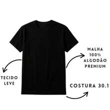 Men's T-Shirt With Letters Print, 100% Cotton - 黑色 - 查看 6