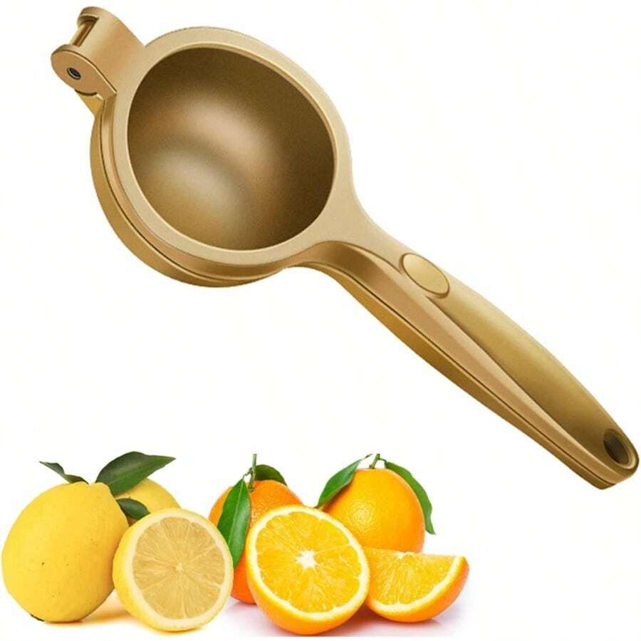 Exprimidor de LimonesExprimidor Prensado de Naranjas Manual Exprimidor Resistente Manual de citricos de Primera Calidad de Acero Inoxidable Exprimidor de Citricos para Jugos Cocteles de Fiesta Oro - Aire - Ver 1