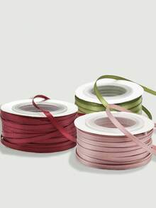 1pc 0.3cm/3mm Colorful Ribbon Gift Packaging Tape, Densely Woven Double-Sided Polyester Ribbon, Handmade Hair Accessories Headwear Bow Gift Box Packaging Satin Ribbon - Multicolor - View 22