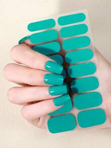 1pc Plain Nail Polish Strip, Pink Nails Multi-Colour Nail Stickers, Easy Manicure, Full Nail Kit Suitable For Ladies' Home DIY Nail Supplies - Multicolor - View 11