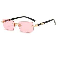 1 par de gafas de moda sin marco de metal para hombres, adecuadas para uso diario - Multicolor - Ver 5