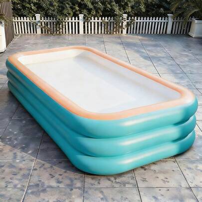 Inflatable Swimming Pool, Suitable For Home, Foldable Outdoor Water Play Pool For Summer