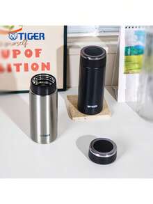 Tiger MMW-A36C 304 Stainless Steel Insulated Mug: High-Efficiency Heat And Cold Retention, Lightweight (0.20kg), Leak-Proof Technology, Versatile Design, Portable For Business Use, High-Gloss Silver-Blue Finish. - High-gloss Silver Blue - View 5