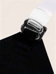 Adhesive Invisible Push-Up Bra - Strapless With Clear Halter Strap For Backless & Wedding Dresses - Black - View 5