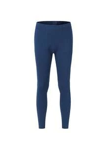 1 Set Kids Navy Blue Round Neck Thermal Underwear, New Autumn/Winter Ski Sports Style