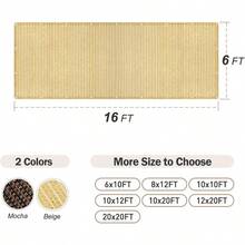 90% Privacy Screen Shade Fabric Cloth 6 x 10 Sun Shade Cloth with Reinforced Grommets?for Outdoor Patio Canopy Porch Pergola Cover 6X10ft MochaShade Cloth - Beis - Ver 4