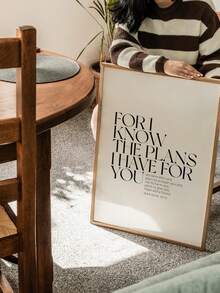 1pc Frameless Print Of Jeremiah 29:11 From The Bible, 'For I Know The Plans I Have For You,' Scripture Wall Art, Christian Inspirational Poster, Suitable For Living Room, Bedroom, Dorm Decor, Perfect As A Gift And Birthday Party Decoration, Stylish Poster, Bedroom Decor.