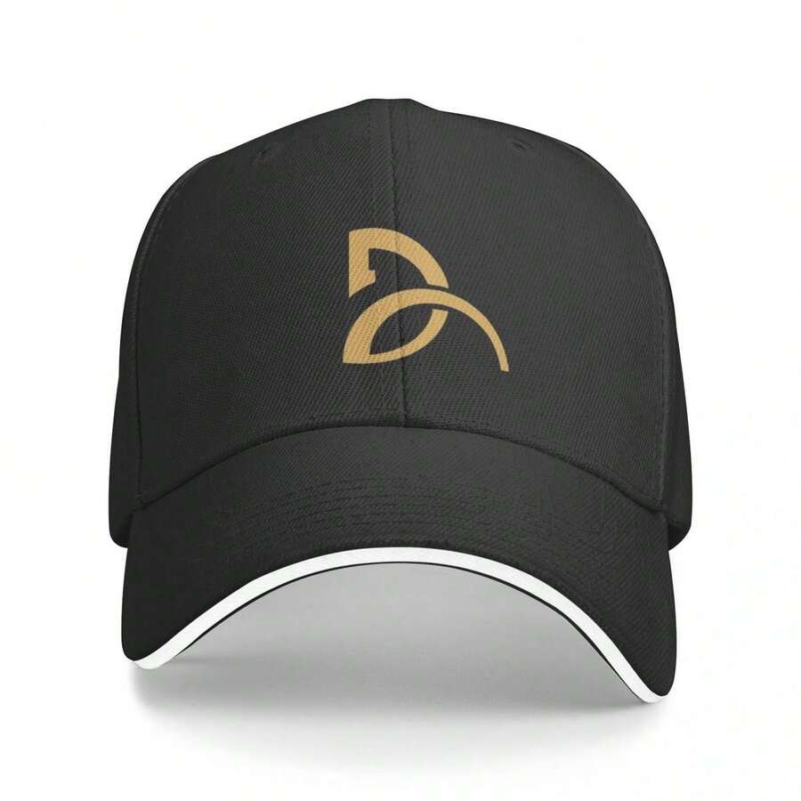 Adjustable Navy Blue Baseball Cap With Golden Djokovic Tennis Stars Logo - Lightweight Dad Hat For Men, Breathable Six-Panel Design, Comfort Fit For Casual, Beach, Hip Hop Style & Outdoor Sports, Durable Headwear, Casual Wear, Sporty Design, Comfortable Fabric, Streetwear Lovers - 卡其色 - 查看 1