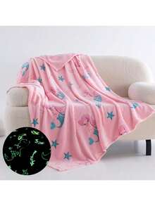 Happy Hues Mermaid Glow In The Dark Blanket-200 X 150 Cm- Super Soft Fluffy Flannel Fleece All Season Blanket For Babies-Toddlers-Kids & Teens Boys & Girls- Best Gifting Ideas For 0-15 Years - Pink Mermaid - View 14