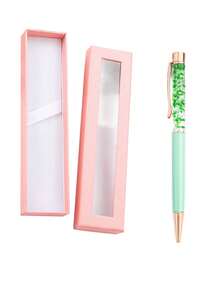 Customized Text Logo Dried Flower Pen Set, With Elegant Pink Gift Box, Creative DIY Floral Pen, Metal Gift Pen, Bridesmaid Gift, Can Engrave Your Favorite Text, Suitable For Engagement, Wedding, Bridal Shower, Halloween, Christmas, Valentine's Day, Women's Gift, Office Gift, Corporate Customization, Perfect Gift For Family, Friends, Teachers, Students, Colleagues - Nhiều màu - Xem 21