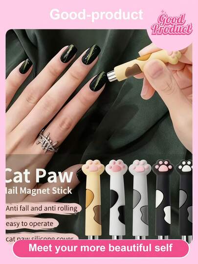 1PC Cat Paw Magnetic Nail Tools, Strong Magnetic Design Gel Nail Polish & Nail Accessories Cat's Eye Nails, Suitable For DIY Nail Salons At Home, Nail Supplies, Nail Tools, Nail Art, Press Nail Art, Nail And Pedicure Tools. Give Friends Holiday Gifts, Thanksgiving, Valentine's Day And Christmas Gifts