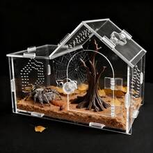 360° Transparent Acrylic Jumping Spider Enclosure Breeding Box Spliced Reptiles Geckos Insect Ventilated Terrarium - Style 4 - View 2