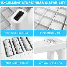 Squatting Toilet Stool For Adults Portable Toilet Step Foot Rest For Bathroom - White - View 5