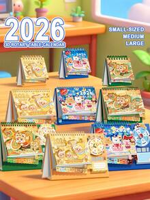 1 Lịch xoay hoạt hình năm Ngựa 2026 | Lịch lật mini dễ thương - Trang trí để bàn văn phòng | Đếm ngược ngày thi và lên kế hoạch tự giác cho học sinh - Nhiều màu - Xem 9