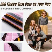 1pc 5-In-1 Multifunctional Dog Fleece Sweater, Pullover Dog Sweater With Leash Hole, Dog Jacket With Reflective Strips, Anti-Anxiety Vest, Suitable For Chihuahua, Yorkshire Terrier, Great Dane, St. Bernard And Other Small, Medium And Large Dog Breeds - Pink - View 7