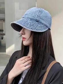 新款男女通用渔夫帽，大帽檐遮阳帽，防紫外线，休闲纯色涤纶渔夫帽，时尚百搭，适合夏季佩戴 - 帽子 - 查看 12