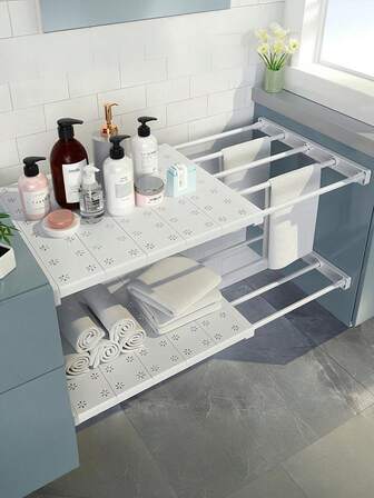 1 st justerbar expansionshylla, lagerförvaringshylla, konsolskiljeförvaringshylla, kan användas som garderobshylla/skohylla/badrumshylla/kökshylla, flera storlekar