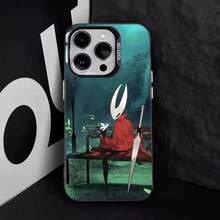 Funda de Teléfono H-Hollow Knight S-Silksong para 17,16,15,14,13,12,11,Pro,Max,Plus,E, Cubierta Negra de TPU - z3 - Ver 2