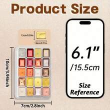 20色珠光固体水彩颜料，色彩鲜艳的金属水彩颜料，闪亮珠光，适用于书写、装饰，是艺术家和绘画爱好者在万圣节、生日、节日等场合的理想选择。