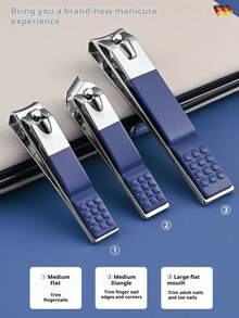 13件套男士修甲套装，个人护理工具，指甲钳套装，专业指甲及足部护理套装（含旅行收纳盒），指甲护理套装，送给丈夫、男友的礼物 - 彩色 - 查看 3