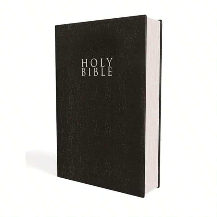 NIV Gift And Award Bible Leather-Look Black Red Letter Comfort Print - như hình ảnh - Xem 1