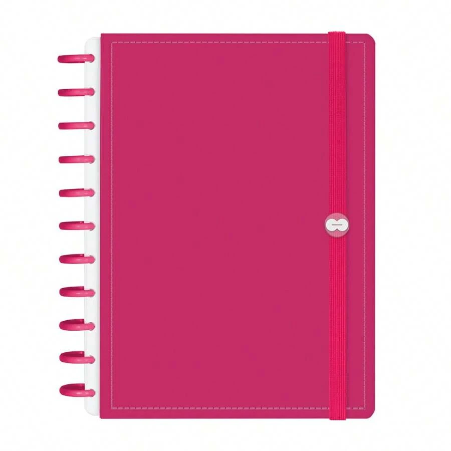 Disco Notebook + Iscool Hardcover 140 Sheets Smart Solid Colors - Hot Pink - View 1