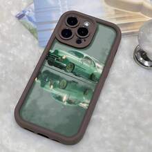Phone Case With Black Border And Classic Green Car Design For 13 Pro, Protective Case With Retro Print For Everyday Use And Travel - Multicolor 3 - View 4