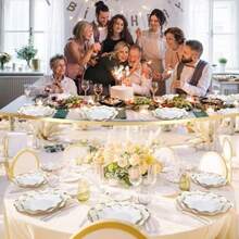 D100 Pcs Scalloped White Paper Plates With Gold Rim 10 Inch And 8 Inch Party Dert Plates Disposable White Wedding Paper Dinnerware For Cake Dert Birthday Baby Shower Tea Party Plies - 白色 - 查看 6