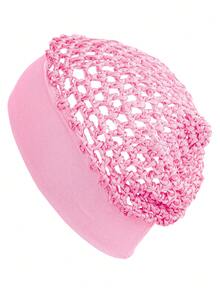 1个弹力发网帽，睡眠发网头套，长直/卷假发保护网，黑色网状编织波浪厨师帽，女士芭蕾舞睡眠发髻蓬松发网 - 彩色 - 查看 8