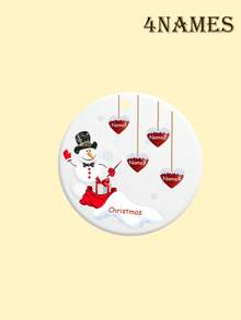 Custom Christmas Decorations With 1-8 Names, Personalized Christmas Tree Decorations, Customized Christmas Gifts, Customizable Text Christmas Ornaments, Diy Ornaments, Christmas, Garden, Acrylic, Ceramic, Wooden, Christmas Crafts, Snowman Pattern, Room Decor, Mom, Family