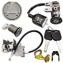 B&T  50cc Ignition Switch Key Gas Tank Cap Saddle Lock Set For Scooter Moped TaoTao Peace Roketa Jonway NST Tank With 5-Pin Plug - 黑色 - 查看 1