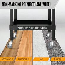 Houseables Ruedas giratorias juego de 4 3 pulgadas diametro del tornillo 3/8-16 longitud 1.5 pulgadas goma resistentes ruedas industriales de montaje de vastago roscado rueda giratoria de metal con bloqueo para muebles carrito - Gris - Ver 6