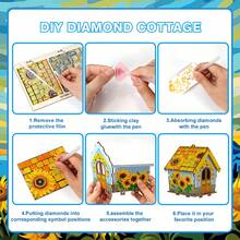 DIY Sunflower Wooden Diamond Painting Puzzle 3D Cottage - Desktop Decor Ornament Craft Kit - Multicolor - View 7