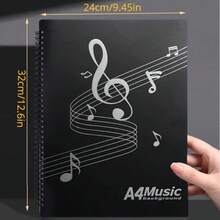 A4 Music Score Folder - 40 Pages Flip Piano Sheet Music Stand, Durable PP Paper, Suitable For Beginners, Choirs, Bands, Solo Performances File Organizer - Various Colors, Waterproof & Durable, Multipurpose For Music Folders, File Folders, Music Class Supplies, Music Accessories, Office Supplies, Guitar Accessories, Performance Accessories, Music Storage, Music Decor, Holiday Gifts, Birthday Gifts, Valentine's Day Gifts, Back To School Gifts - Multicolor - View 4