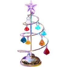 Christmas Tree Crystal Lamp 13Inch LED Tabletop Christmas Tree Decoration And Crystal Pendant Christmas Desktop Decoration For Home Wedding Party Winter Decor New Year Multicolor - Multicolor - View 1