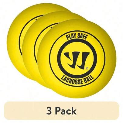 (3 Pack)  Recreational Lacrosse Ball - Yellow - Play  Rubber Full Size 2.5" Ball