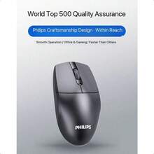 Philips SPK7347 Wireless Mouse, Compatible With Laptops And Desktop Computers, Business Office Use, 2.4G Mouse - Black - View 2