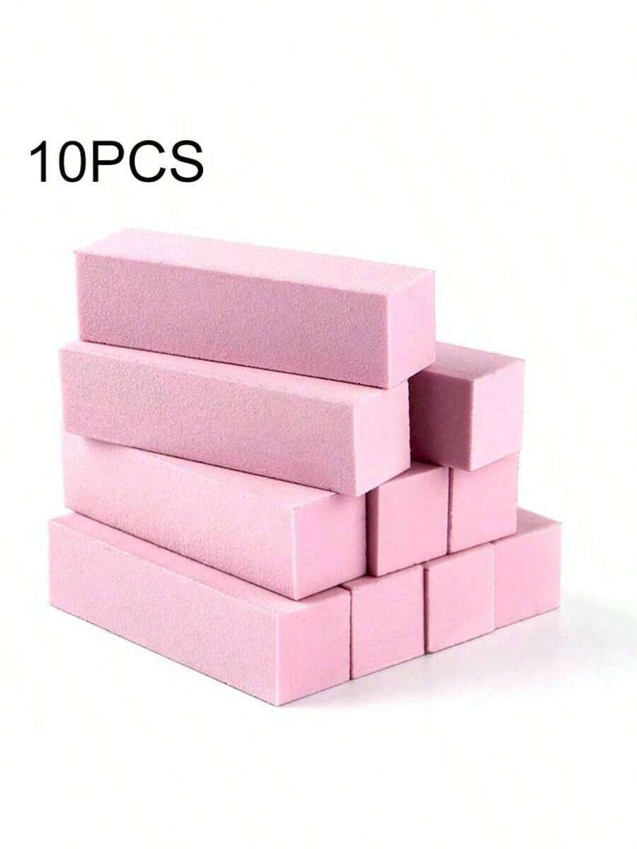 1/5/10pcs Piece Set Of White Nail Files, Suitable For Acrylic And Gel - High Foam, Odorless Manicure Tools, Suitable For Hands, Feet And Nails - Multicolor - View 1