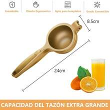 Exprimidor de LimonesExprimidor Prensado de Naranjas Manual Exprimidor Resistente Manual de citricos de Primera Calidad de Acero Inoxidable Exprimidor de Citricos para Jugos Cocteles de Fiesta Oro - Aire - Ver 2