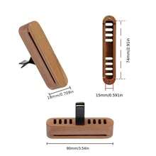 Juego de aromaterapia con clip para rejilla de ventilación del coche de madera de nogal natural, incluye 4 varillas de fragancia reemplazables (recambios no incluidos) - Sistema de fragancia con clip para el salpicadero, rejillas de ventilación y salidas de aire acondicionado, sin difusor necesario, regalo ideal para padres y propietarios de automóviles - registro - Ver 4