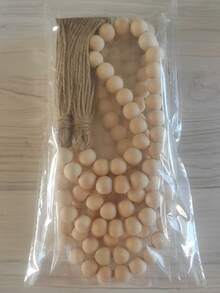 1PC Tassel Wooden Beads Garland DIY Handmade Jewelry Accessories Log Color Wooden Beads Rope String Farmhouse Wooden Beads Hanging Home Decoration Pendant Crafts Ornaments,Home Decor,Kitchen Decor, Decor,Room Decor,Christmas Decor,Party Decor,Decorative Crafts,Desk Ornaments,Table Decorative Ornaments,Party Gift, Decorations,Christmas Decorations, Christmas Gift. - Wood Color - View 14