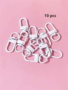 10pcs/30pcs Metal Lobster Claw Clasp, Swivel Keychain Clip Hook, DIY Keychain Craft, Jewelry Making Connector, Random Color - Keychain Claw Buckle - View 14