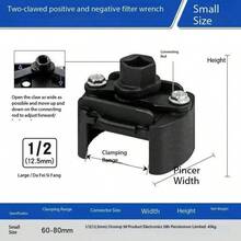 1pc Heavy Duty Adjustable Oil Filter Wrench - 60-80mm (2.36-3.15 Inch) Dual-Sided Handle, Durable Metal Construction, Easy Disassembly And Installation, Suitable For Automotive And Industrial Use, Automotive Tool, Sturdy Tool Design, Robust Structure Oil Filter Wrench, Dual Claw, Reversible, For Oil Filter Cartridge Removal And Installation - Multicolor - View 13