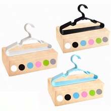 20pcs Plastic Shirt Hangers, Short Neck Shirt Hangers, Z-Shaped Shirt Hangers 30cm, Slim Lightweight Coat Hangers For Shirts Hoodies Jackets Dresses, Space-Saving Non-Slip Closet Organizers For Home Dorm Apartment, Baby Kids And Adult Wardrobe, Travel-Friendly Multi-Purpose Hangers For Seasonal Closet Refresh, Gift-Ready Back-To-School And Holiday Closet Makeover, Easy-Store Stackable Design - Multicolor - View 1